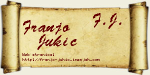 Franjo Jukić vizit kartica